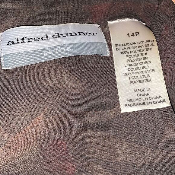 Vintage 90’s Semi Sheer Double Layered Brown Floral Button Down Blouse 14P - Picture 14 of 14